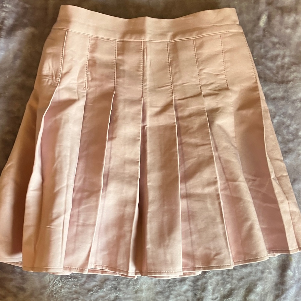 Soft Pink Pleated Skirt